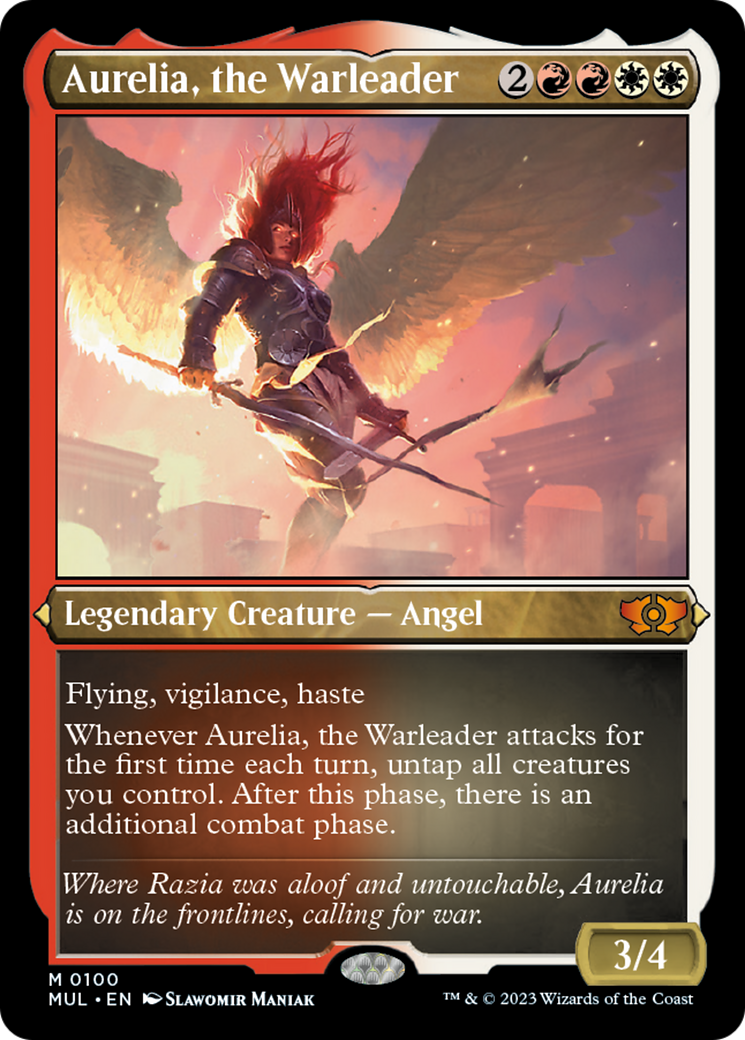 Aurelia, the Warleader (Foil Etched) [Multiverse Legends] | North Game Den