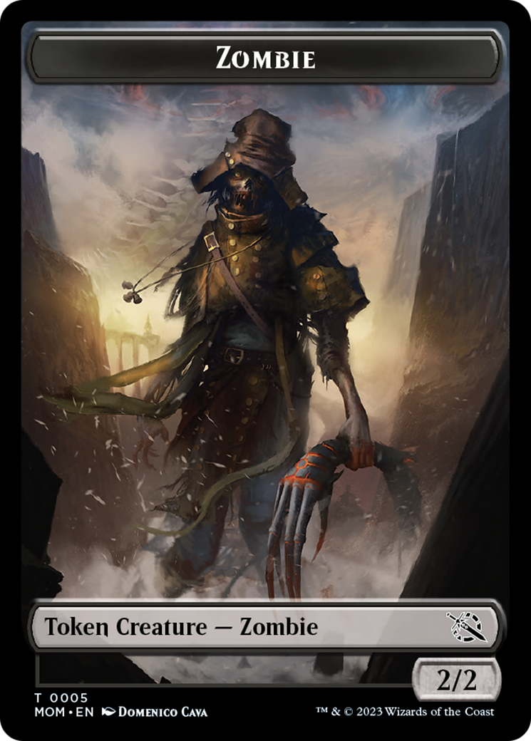 Warrior // Zombie Double-Sided Token [March of the Machine Tokens] | North Game Den