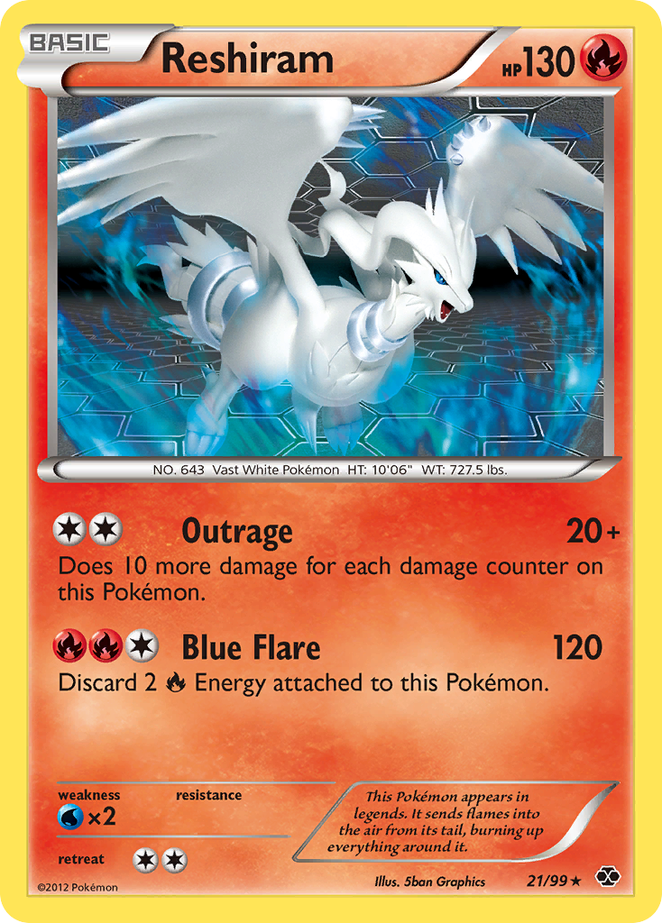 Reshiram (21/99) [Black & White: Next Destinies] | North Game Den