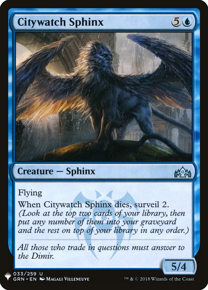 Citywatch Sphinx [Mystery Booster] | North Game Den