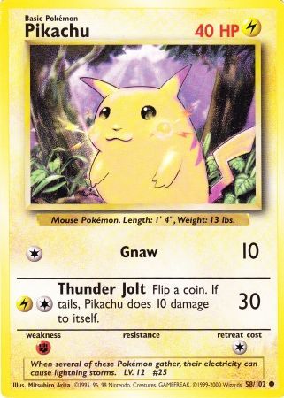 Pikachu (58/102) (Jumbo Card) [Base Set Unlimited] | North Game Den