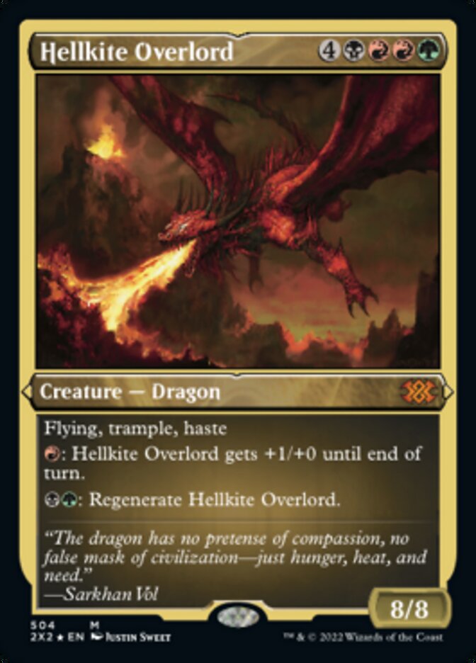 Hellkite Overlord (Foil Etched) [Double Masters 2022] | North Game Den