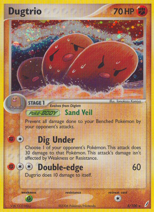 Dugtrio (5/100) [EX: Crystal Guardians] | North Game Den