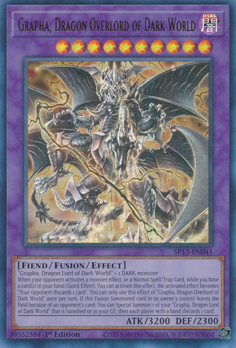 Grapha, Dragon Overlord of Dark World [SR13-EN041] Ultra Rare | North Game Den