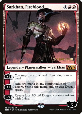 Sarkhan, Fireblood [Core Set 2019 Promos] | North Game Den