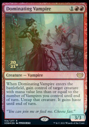 Dominating Vampire [Innistrad: Crimson Vow Prerelease Promos] | North Game Den