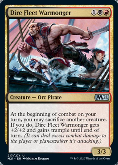 Dire Fleet Warmonger [Core Set 2021] | North Game Den