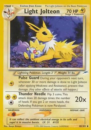 Light Jolteon (48/105) [Neo Destiny Unlimited] | North Game Den