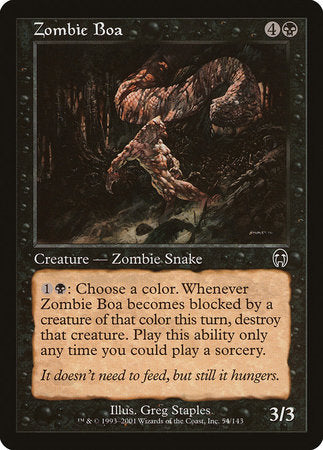 Zombie Boa [Apocalypse] | North Game Den