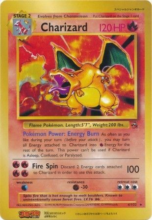 Charizard (4/102) (CoroCoro Promo) (Jumbo Card) [Base Set Unlimited] | North Game Den