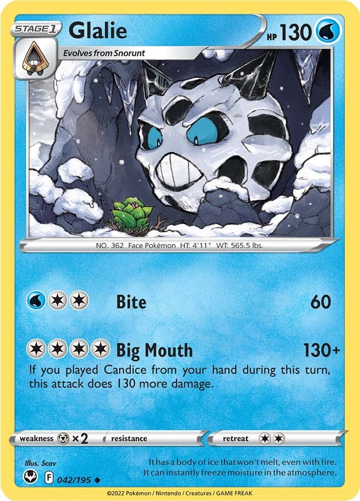 Glalie (042/195) [Sword & Shield: Silver Tempest] | North Game Den