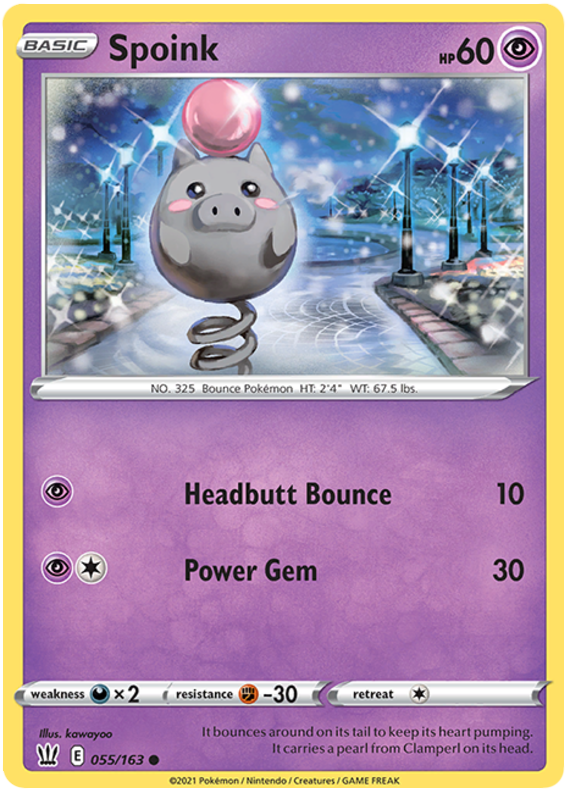 Spoink (055/163) [Sword & Shield: Battle Styles] | North Game Den