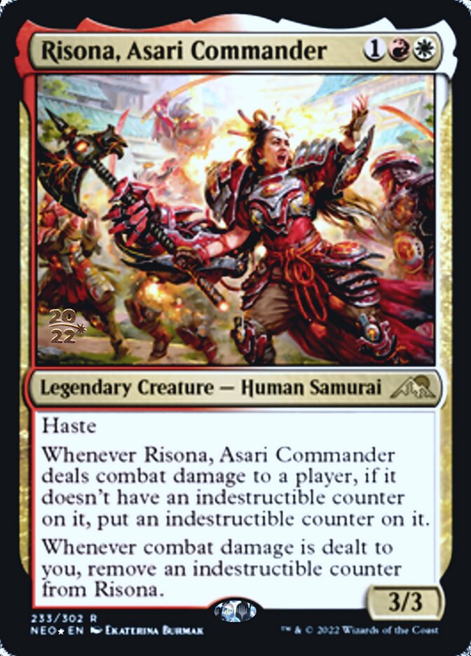 Risona, Asari Commander [Kamigawa: Neon Dynasty Prerelease Promos] | North Game Den