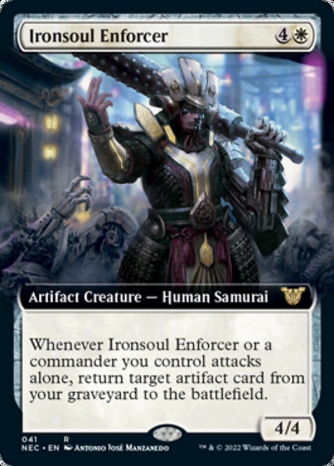 Ironsoul Enforcer (Extended) [Kamigawa: Neon Dynasty Commander] | North Game Den