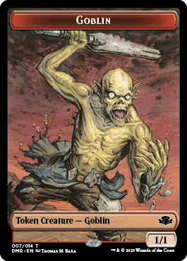 Goblin // Construct Double-Sided Token [Dominaria Remastered Tokens] | North Game Den