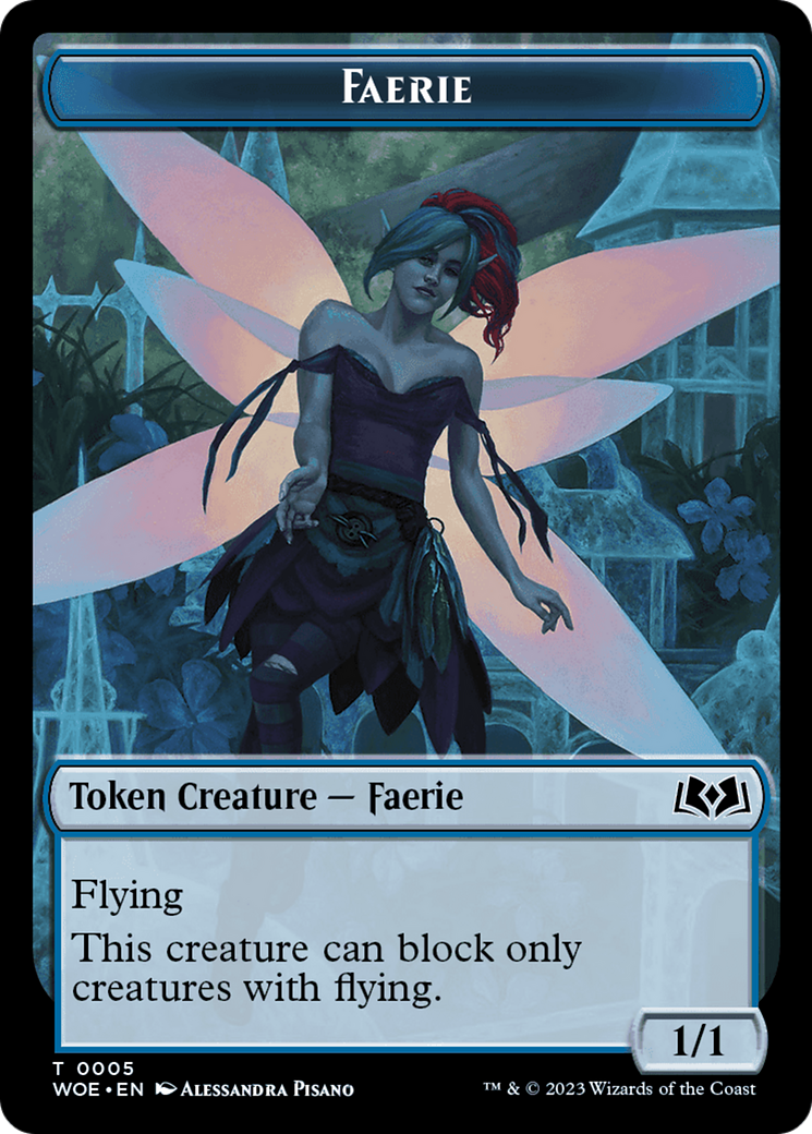 Faerie // Food (0010) Double-Sided Token [Wilds of Eldraine Tokens] | North Game Den