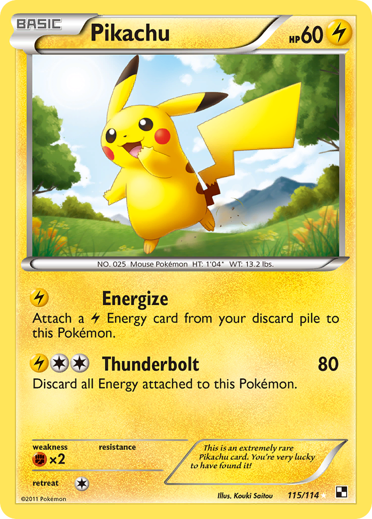 Pikachu (115/114) [Black & White: Base Set] | North Game Den