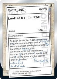 Look at Me, I'm R&D [Unsanctioned] | North Game Den
