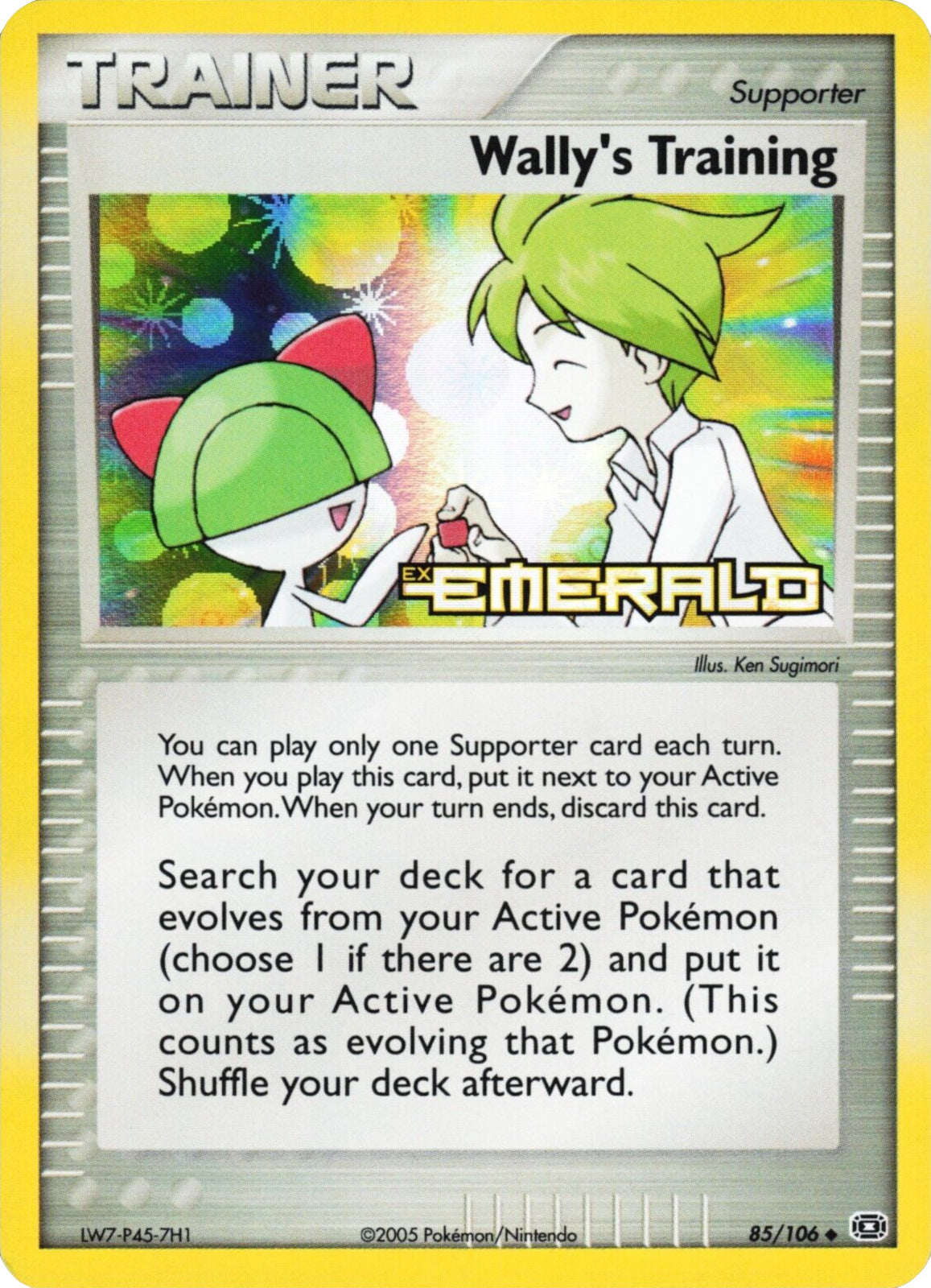 Wally's Training (85/106) (Stamped) [EX: Emerald] | North Game Den