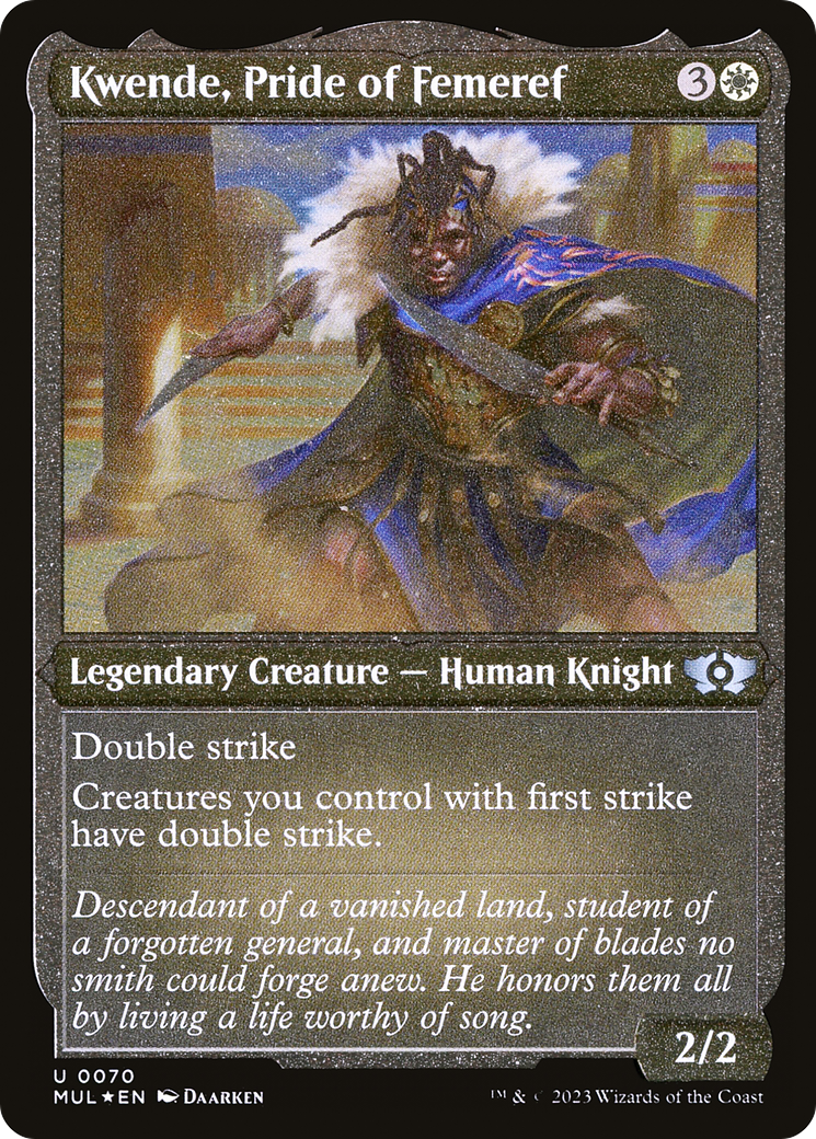 Kwende, Pride of Femeref (Foil Etched) [Multiverse Legends] | North Game Den