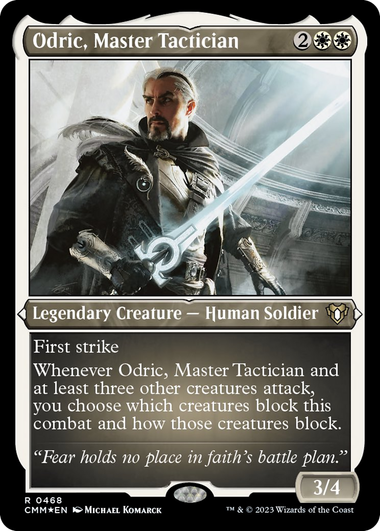 Odric, Master Tactician (Foil Etched) [Commander Masters] | North Game Den