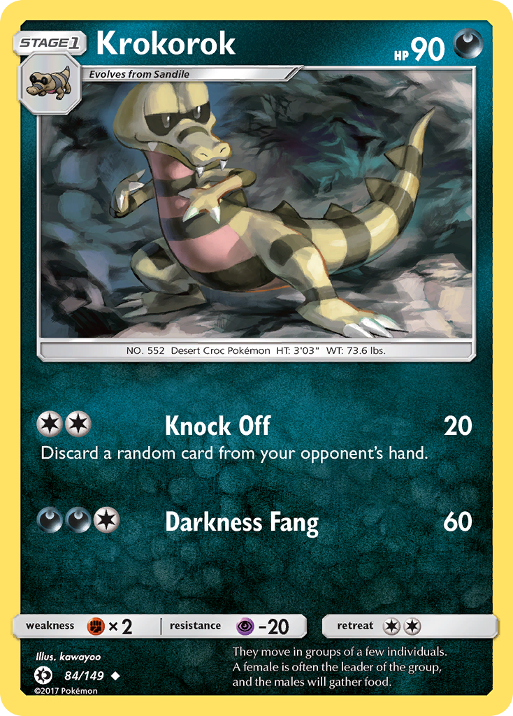 Krokorok (84/149) [Sun & Moon: Base Set] | North Game Den