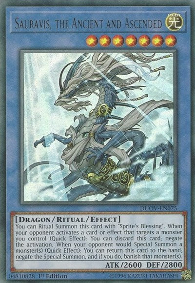Sauravis, the Ancient and Ascended [DUOV-EN075] Ultra Rare | North Game Den