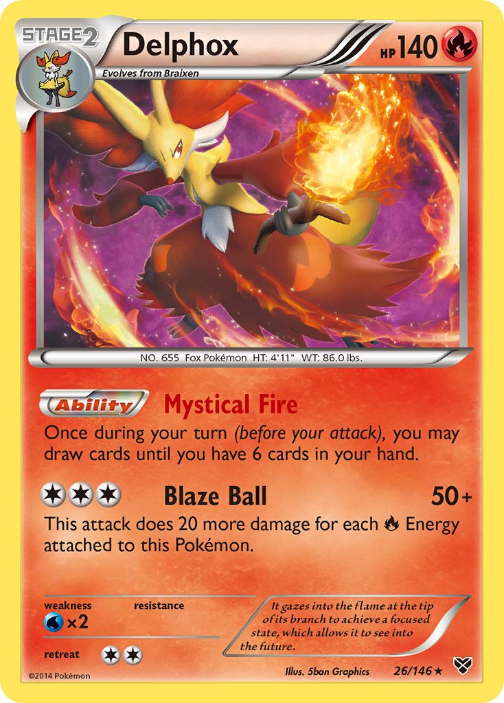 Delphox (26/146) (Cosmos Holo) (Blister Exclusive) [XY: Base Set] | North Game Den