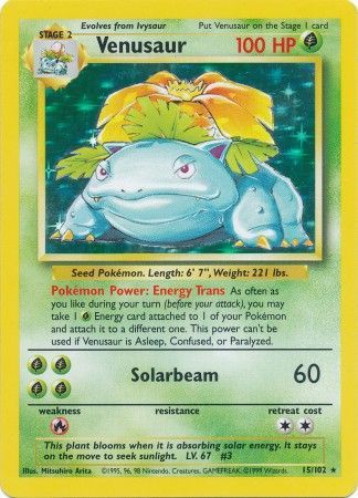 Venusaur (15/102) [Base Set Unlimited] | North Game Den