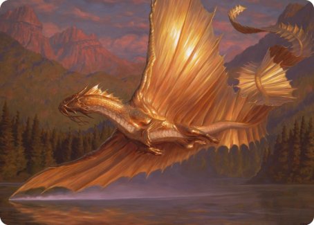 Adult Gold Dragon Art Card [Dungeons & Dragons: Adventures in the Forgotten Realms Art Series] | North Game Den