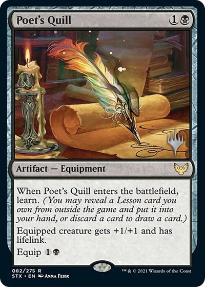 Poet's Quill (Promo Pack) [Strixhaven: School of Mages Promos] | North Game Den