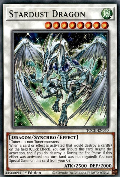 Stardust Dragon [TOCH-EN050] Rare | North Game Den