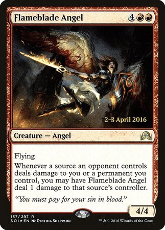 Flameblade Angel [Shadows over Innistrad Promos] | North Game Den