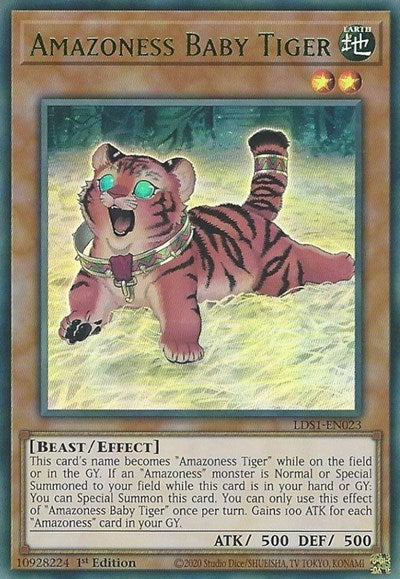 Amazoness Baby Tiger (Green) [LDS1-EN023] Ultra Rare | North Game Den