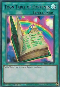Toon Table of Contents (Purple) [LDS1-EN069] Ultra Rare | North Game Den