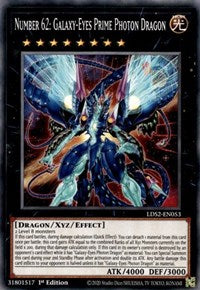 Number 62: Galaxy-Eyes Prime Photon Dragon [LDS2-EN053] Common | North Game Den