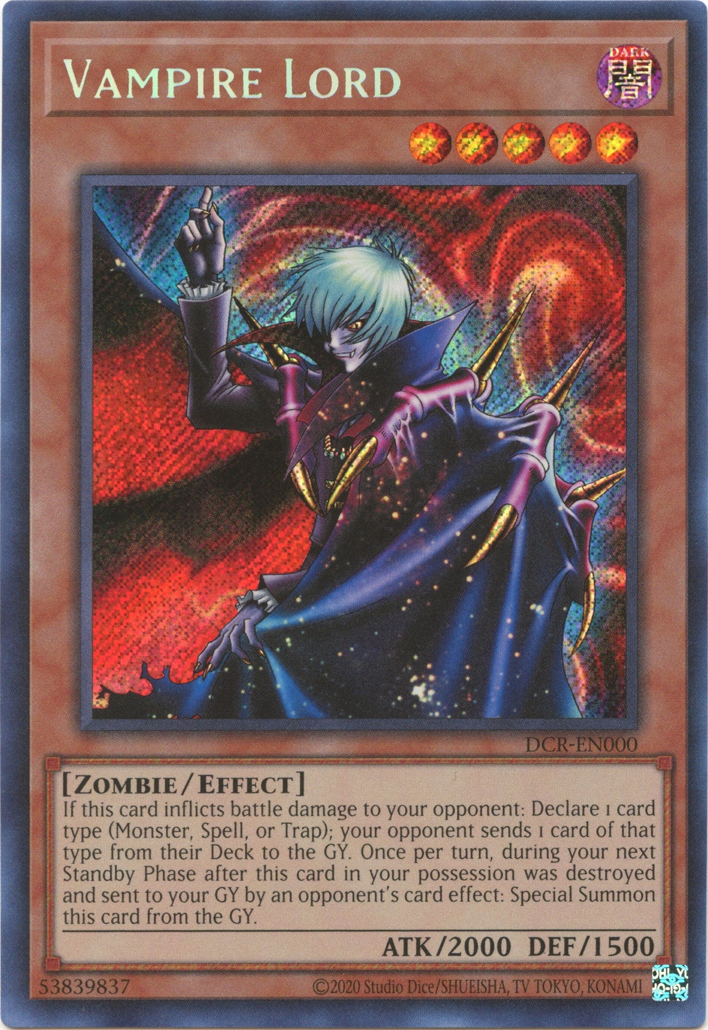 Vampire Lord (25th Anniversary) [DCR-EN000] Secret Rare | North Game Den