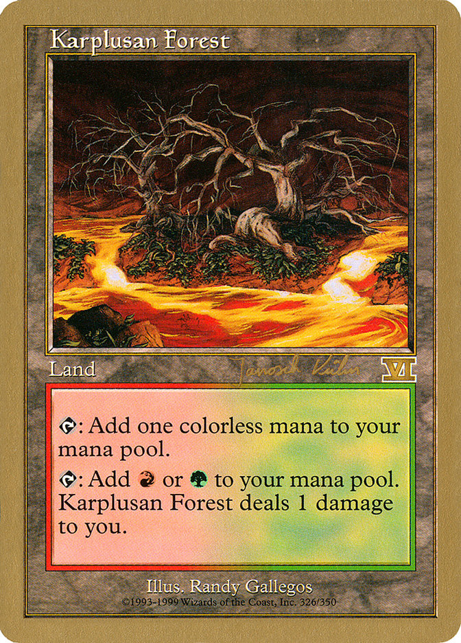 Karplusan Forest (Janosch Kuhn) [World Championship Decks 2000] | North Game Den