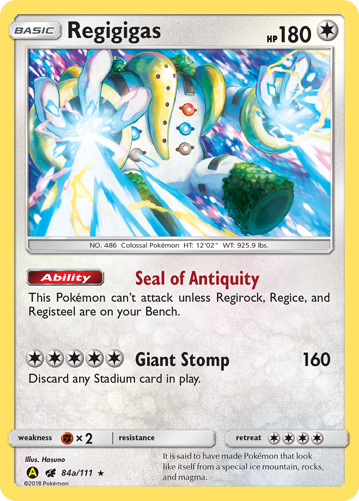 Regigigas (84a/111) (Alternate Art Promo) [Sun & Moon: Crimson Invasion] | North Game Den