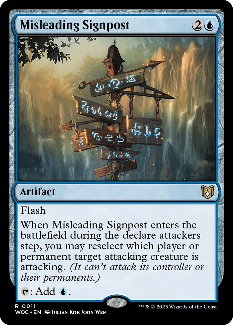 Misleading Signpost [Wilds of Eldraine Commander] | North Game Den