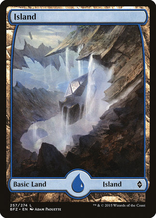 Island (257) - Full Art [Battle for Zendikar] | North Game Den