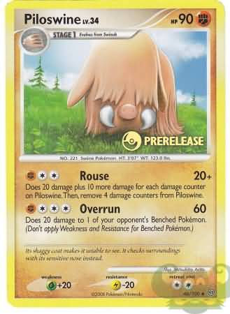 Piloswine (46/100) (Prerelease Promo) [Nintendo: Black Star Promos] | North Game Den