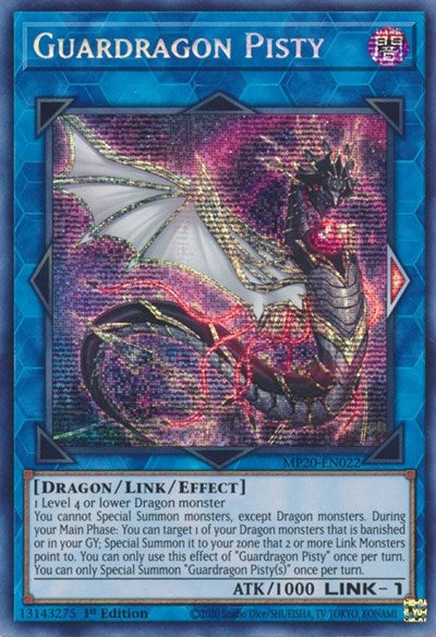 Guardragon Pisty [MP20-EN022] Prismatic Secret Rare | North Game Den