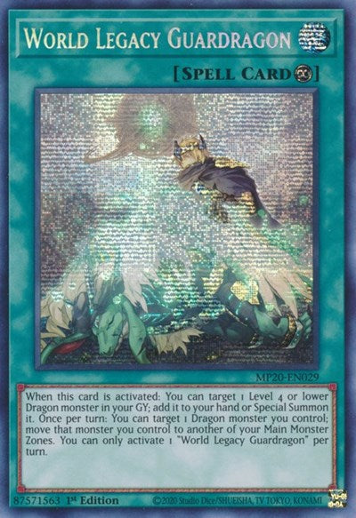 World Legacy Guardragon [MP20-EN029] Prismatic Secret Rare | North Game Den