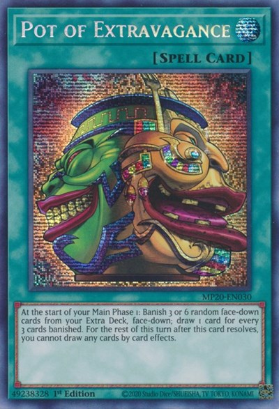 Pot of Extravagance [MP20-EN030] Prismatic Secret Rare | North Game Den