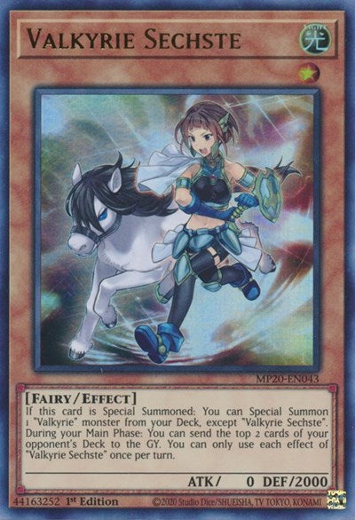 Valkyrie Sechste [MP20-EN043] Ultra Rare | North Game Den