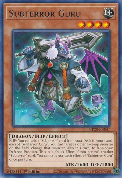 Subterror Guru [MP20-EN047] Rare | North Game Den