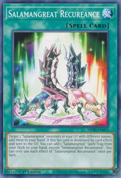 Salamangreat Recureance [MP20-EN073] Common | North Game Den