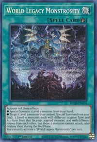 World Legacy Monstrosity [MP20-EN076] Prismatic Secret Rare | North Game Den