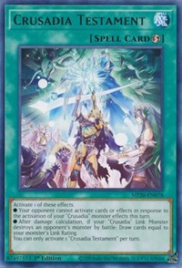 Crusadia Testament [MP20-EN078] Rare | North Game Den